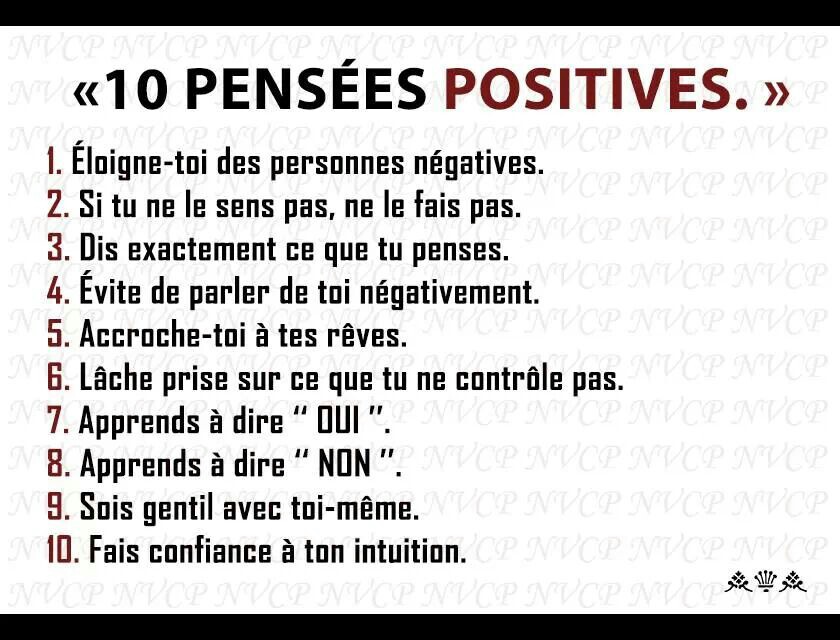 10 pensées positives